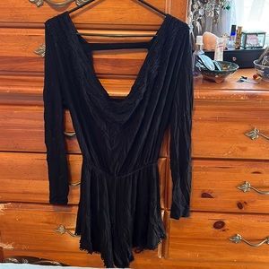 Nasty Gal Black Open-Backed Romper